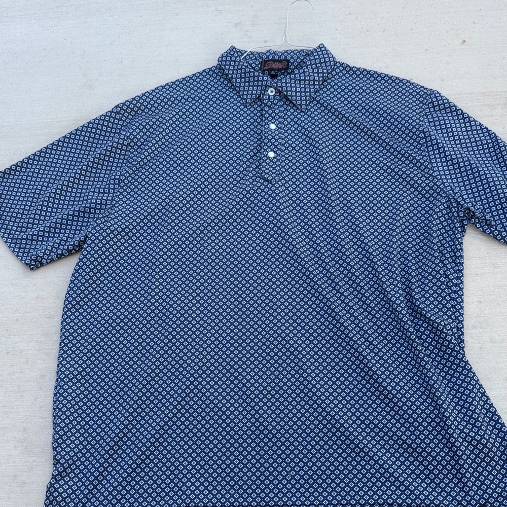 Men's Rafter C Blue Patterned Polo Shirt